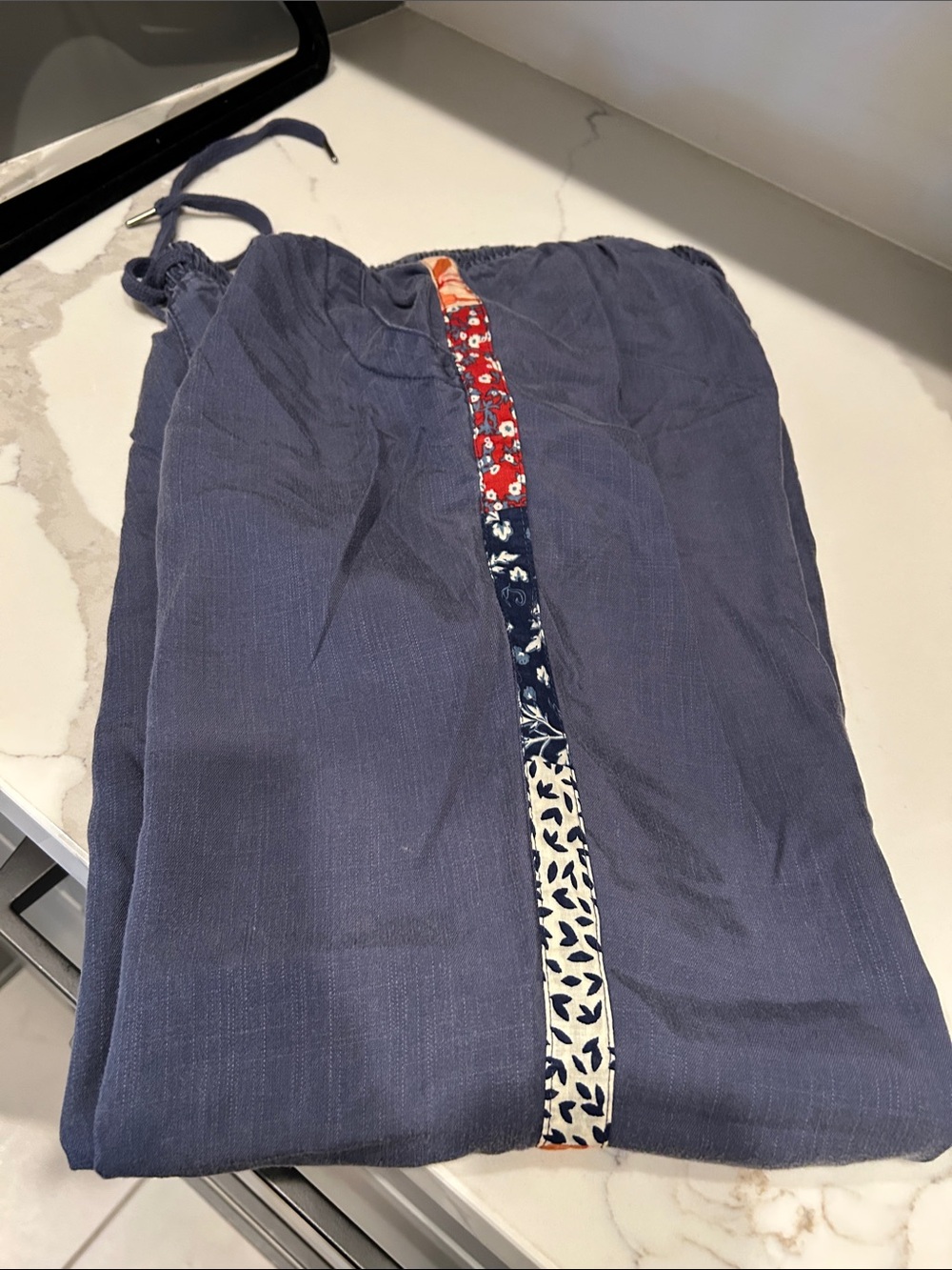 Navy Drawstring Jogger Pants